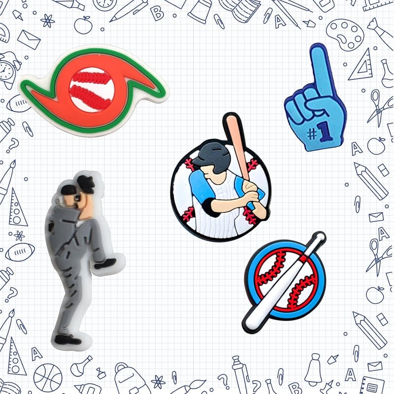 BULKITEM 25PCS Sports Shoe Decoration Charms,Basketball Soccer Baseball Golf Football Shoe Decoration Charms - Image 5